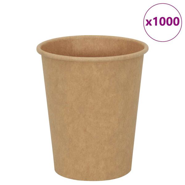 vidaXL Bicchieri da Caff&egrave; in Carta 1000 pz 8oz 200ml Marrone