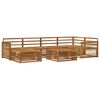 vidaXL Set di divani da esterno 7 pz Naturale