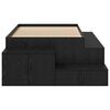 vidaXL Struttura letto con contenitore Rovere nero 234 x 103 x 53.5 cm