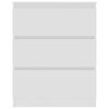 vidaXL Credenza Bianca 60x35x76 cm in Legno Multistrato