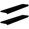 vidaXL Davanzali 2 pz Marrone Scuro 100x20x2 cm Legno Massello Rovere