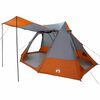 vidaXL Tenda da campeggio 10 persona Grigio e arancione taffet&agrave;