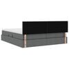 vidaXL Letto con Contenitore Grigio scuro 180 x 200 cm Pelle Sintetica