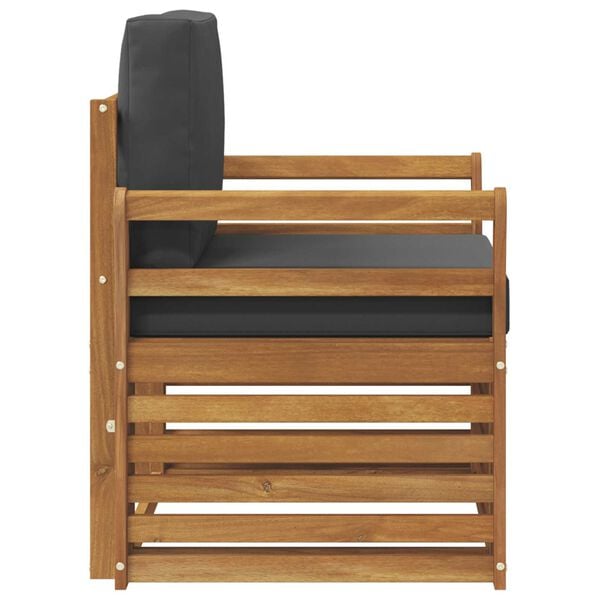 vidaXL Set di divani da esterno Legno di Acacia Massello e Poliestere