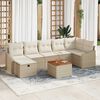 vidaXL Set Divano da Giardino con cuscino 8 pcs Beige Poly Rattan