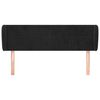 vidaXL Testiera ad Orecchio Nera 147x23x78/88 cm in Velluto