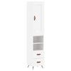 vidaXL Credenza Bianca 34,5x34x180 cm in Legno Multistrato