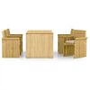 vidaXL Set Pranzo da Giardino 5pz con Cuscini Legno di Pino Impregnato