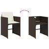 vidaXL Set da Pranzo da Giardino 15 pz con Cuscini Marrone Polyrattan