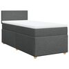 vidaXL Giroletto a Molle con Materasso Grigio Scuro 90x200 cm Tessuto