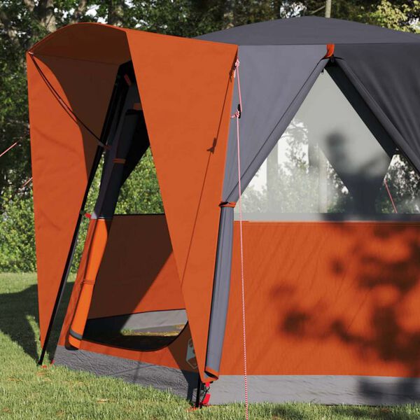vidaXL Tenda Capanna con tetto Grigio e arancione 320 x 320 x 203 cm