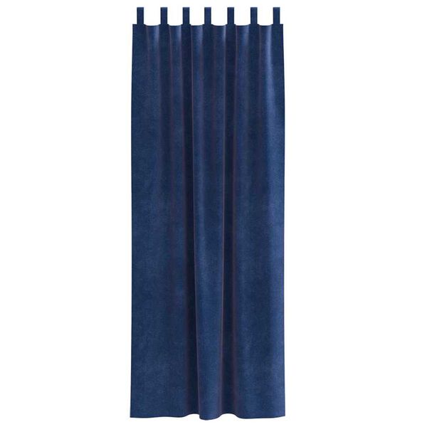vidaXL Tende oscuranti 2 pcs Blu Scuro 140 x 225 cm Velluto
