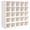 vidaXL Mobiletto per vino bianco 56x25x56 cm in legno massello di pino