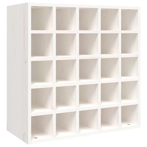 vidaXL Mobiletto per vino bianco 56x25x56 cm in legno massello di pino