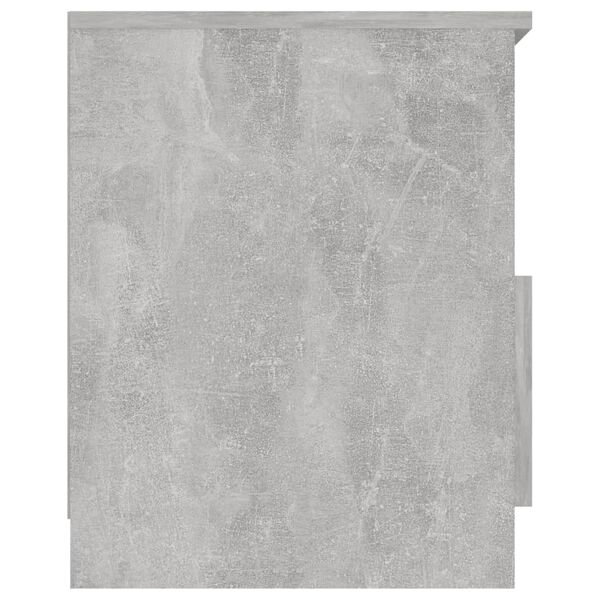 vidaXL Comodino Grigio Cemento 40x40x50 cm in Legno Multistrato