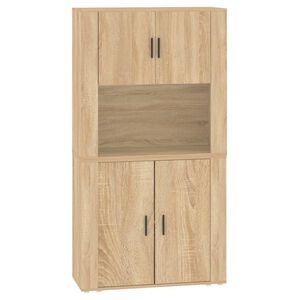 vidaXL Credenza Rovere Sonoma in Legno Multistrato