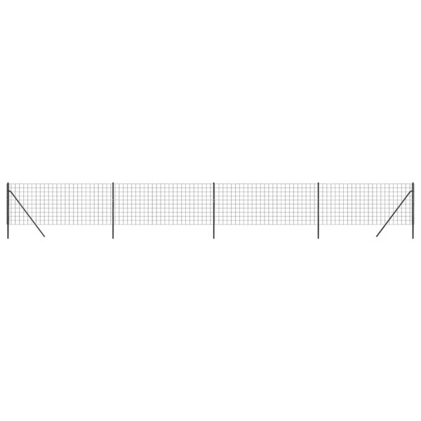 vidaXL Recinzione Metallica Antracite 1x10 m in Acciaio Zincato