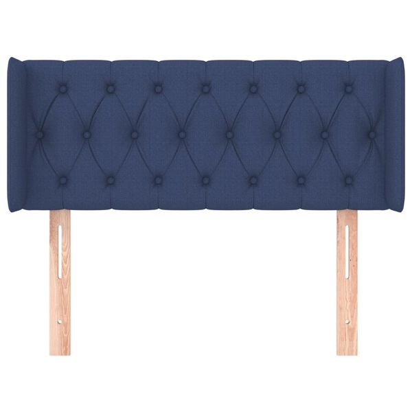 vidaXL Testiera ad Orecchio Blu 93x16x78/88cm in Tessuto
