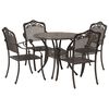 vidaXL Set da Pranzo per Giardino 5 pcs Bronzo Alluminio