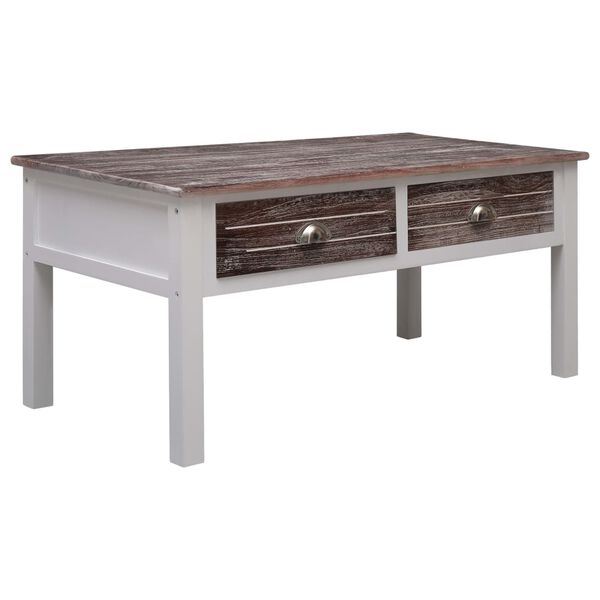 vidaXL Tavolino da Salotto Marrone 100x50x45 cm in Legno