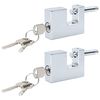 vidaXL Lucchetto 2 pz Argento Acciaio