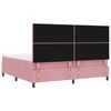 vidaXL Letto a Sorgente LED con materasso Rosa 200 x 200 cm Tessuto