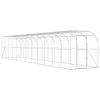 vidaXL Gabbia per Polli Contro il Muro Argento 600 x 150 x 215 cm