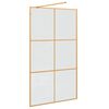 vidaXL Parete Doccia Walk-in Oro 115 x 195 cm vetro temperato