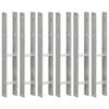vidaXL Picchetti per Recinzione 6 pz Argento 8x6x60 cm Acciaio Zincato