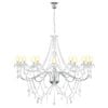 vidaXL Lampadario regolabile con perline E14 Metallo e acrilico