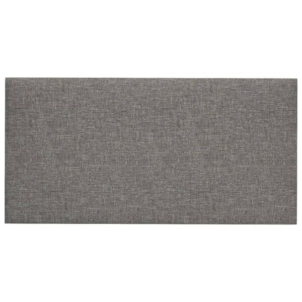 vidaXL Pannelli Murali 12 pz Grigio Chiaro 30x15 cm Tessuto 0,54 m²