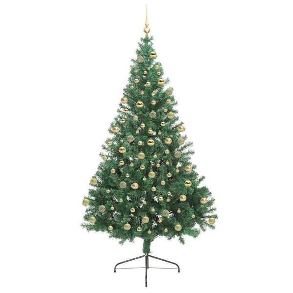 vidaXL Albero di Natale artificiale con luci integrate Verde 180 cm