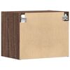 vidaXL Comodini a Parete con luci LED 2 pz Rovere Marrone