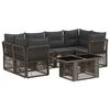 vidaXL Set Divano da Giardino 7 pz Grigio polyrattan