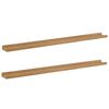 vidaXL Scaffale da parete con lo scaffale 2 pcs Marrone 100 x 9 x 3 cm