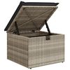 vidaXL Set di divani con cuscino Grigio chiaro polyrattan