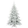 vidaXL Albero di Natale Artificiale con Rami Pieghevoli Bianco 180 cm