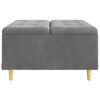 vidaXL Pouf contenitore Grigio scuro 80 x 80 x 45 cm Velluto