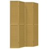 vidaXL Divisorio Ambienti 4 Pannelli Marrone Legno Massello Paulownia