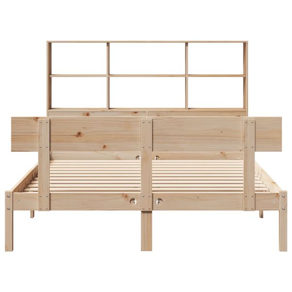 vidaXL Letto Libreria senza Materasso 120x190cm Legno Massello di Pino