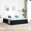 vidaXL Letto con contenitore e materasso Nero 180 x 200 cm Velluto