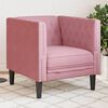 vidaXL Poltrona Chesterfield Rosa in Velluto