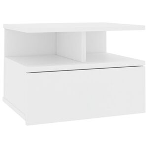 vidaXL Comodino Pensile Bianco 40x31x27 cm in Legno Multistrato
