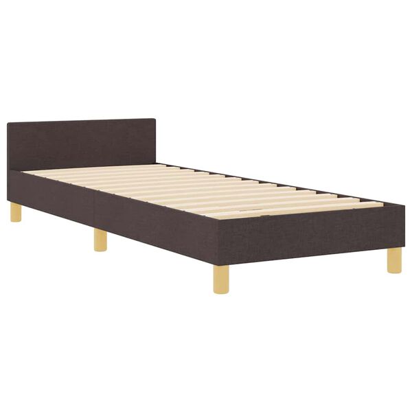 vidaXL Struttura del letto Marrone scuro 90 x 190 cm Tessuto