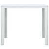 vidaXL Tavolino da Salotto Bianco 78x78x74 cm HDPE Aspetto Legno