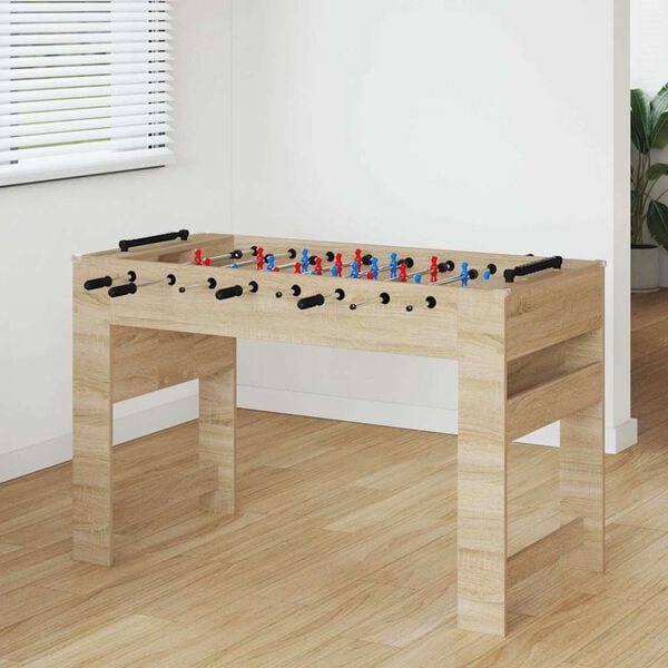 vidaXL Tavolo da Foosball Rovere Sonoma 125 x 60,5 x 80 cm