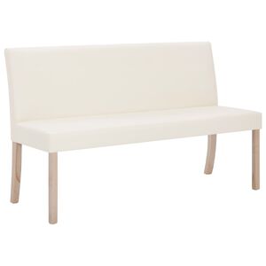 vidaXL Panca 139,5 cm Crema in Similpelle