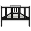vidaXL Giroletto Nero in Legno Massello 100x200 cm
