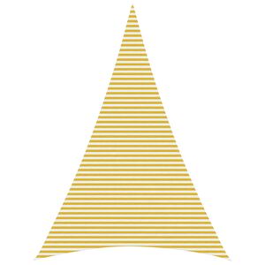 vidaXL Telo Ombra 5 x 7 x 7 m HDPE Triangolare Giallo e Bianco