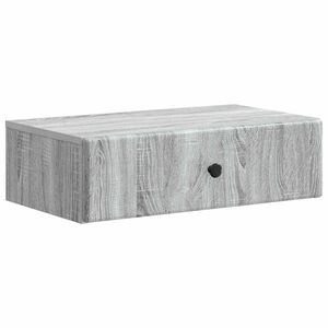 vidaXL Tavolino da Parete Laterale Grigio Sonoma 59 x 34,5 x 17 cm